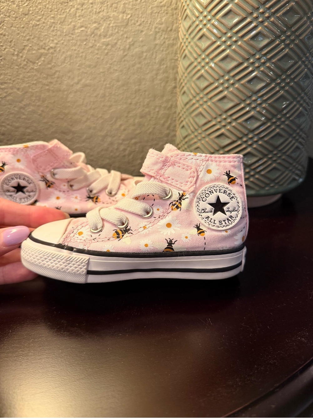 Converse Kids Pink Bee & Daisy High-Top Sneakers
